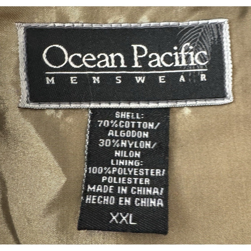 Ocean Pacific Tan Suede Collar Quilted Barn Coat Pockets Lined Size XXL‎ - Picture 12 of 15